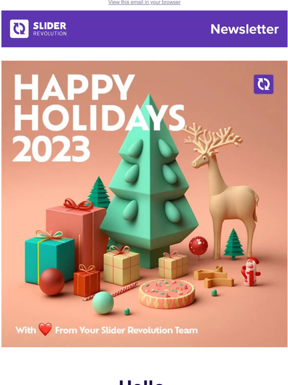 Happy Holidays To Our Slider Revolution Family! 🎅