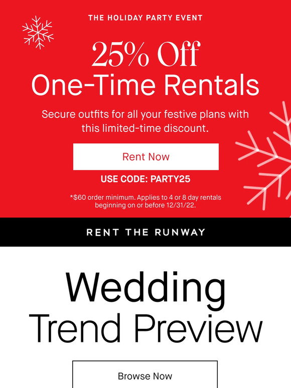 Rent the Runway Email Newsletters Shop Sales, Discounts, and Coupon Codes