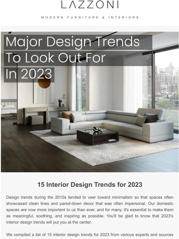 Lazzoni 15 Major Design Trends Of 2023 Milled