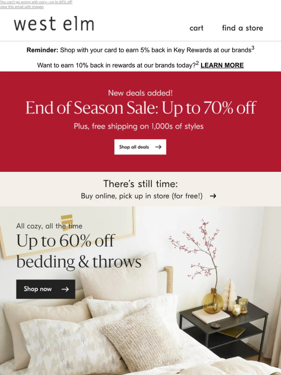 west elm Procrastinator gift tip Pick up a luxe throw at your store