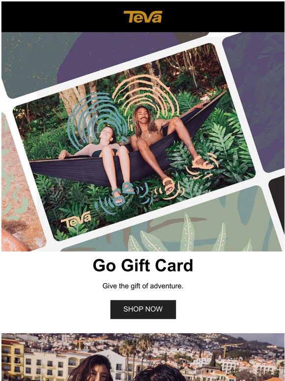 Teva Last minute gifts go gift card Milled