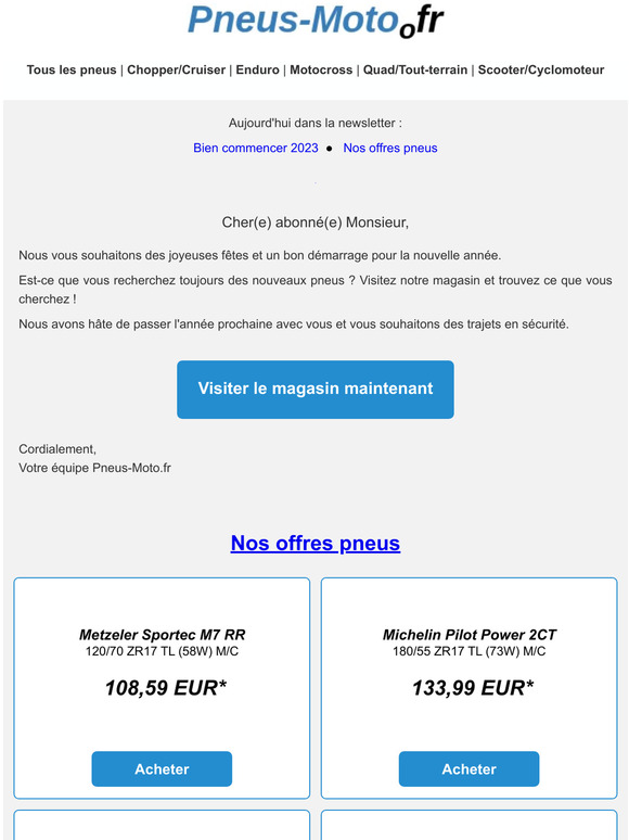Préparez-vous pour la saison prochaine