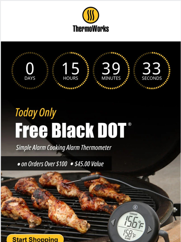 ThermoWorks: Today Only Free DOT Simple Cooking Alarm Thermometer Milled ThermoWorks: Today Only Free DOT Simple Cooking Alarm Thermometer Milled