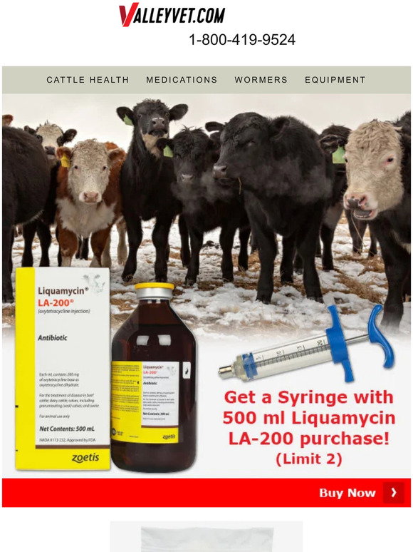 Valley Vet Supply Special Offer Liquamycin LA200 Milled
