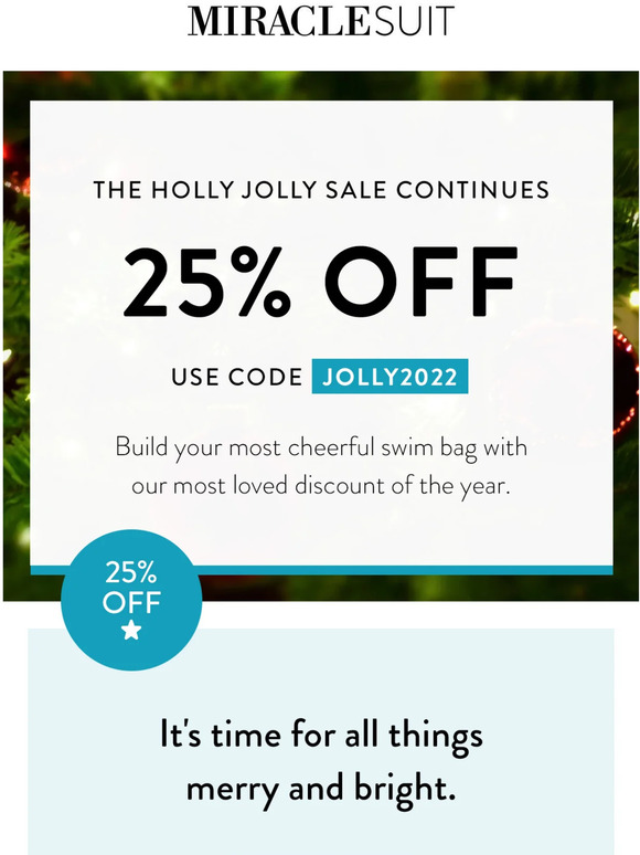A holiday must-see: 25% off savings!