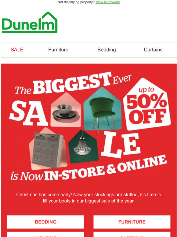 dunelm Our Biggest Ever Sale is now on! Milled