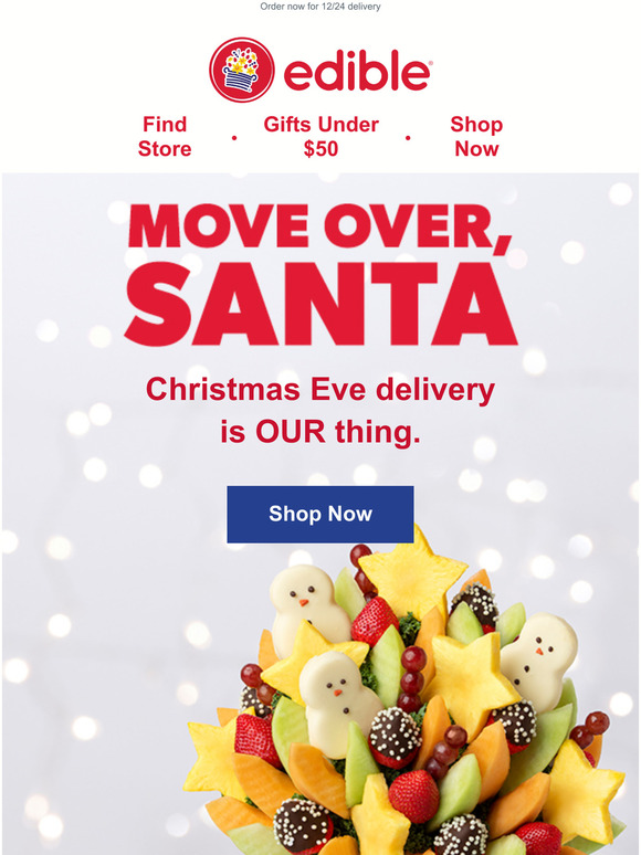Edible Arrangements Christmas Eve delivery available 🎁🎁 Milled