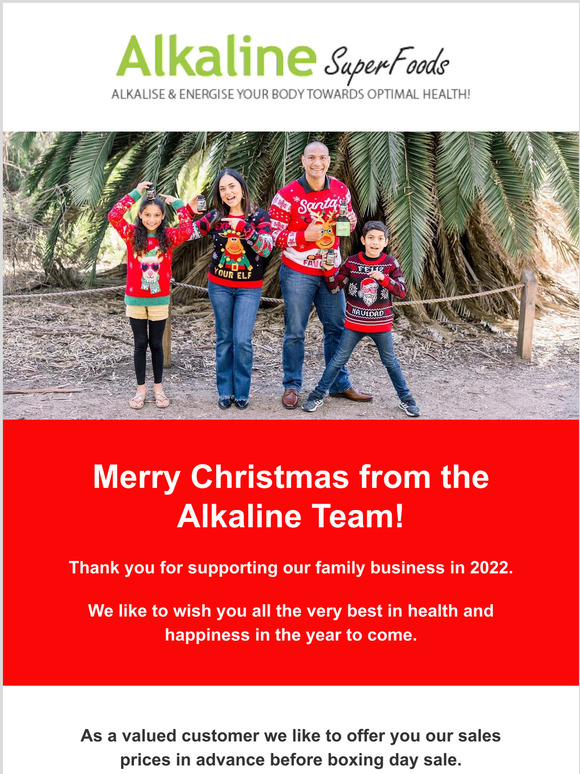 Merry Christmas from the Alkaline Team!