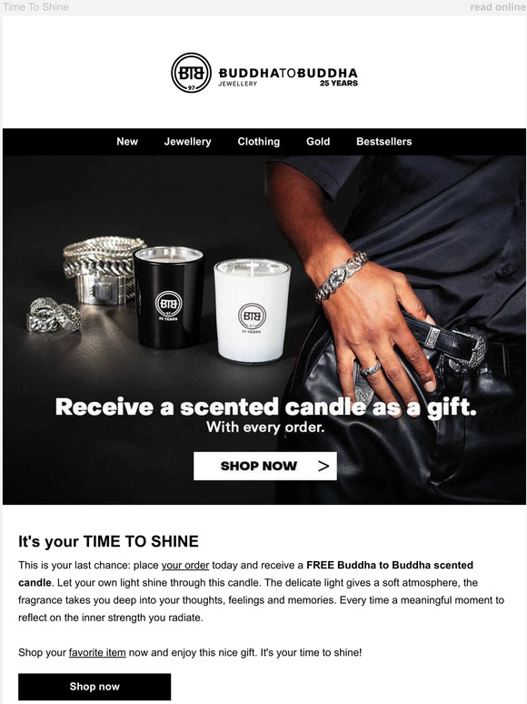 Last chance: FREE Buddha to Buddha scented candle