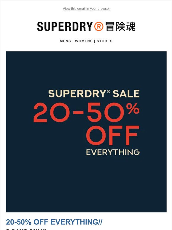 20-50% off EVERYTHING starts NOW💥