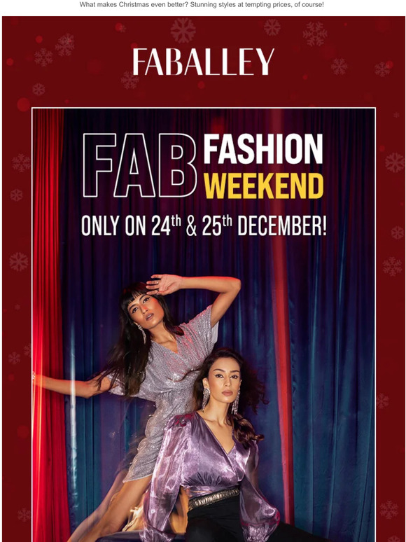 It’s A FAB Fashion Weekend✨FLAT 50-70% OFF