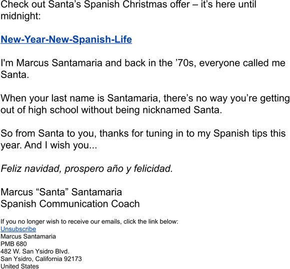 Speaking Spanish With Santa