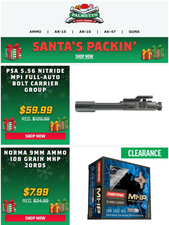 Palmetto State ArmoryAnd To All A Good Night! Norma 9mm MHP