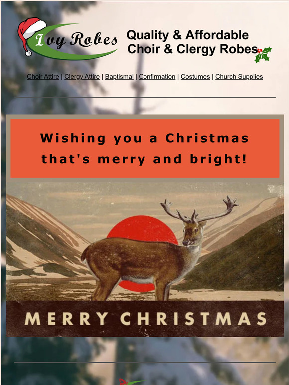 Wishing you a Christmas that's merry and bright!