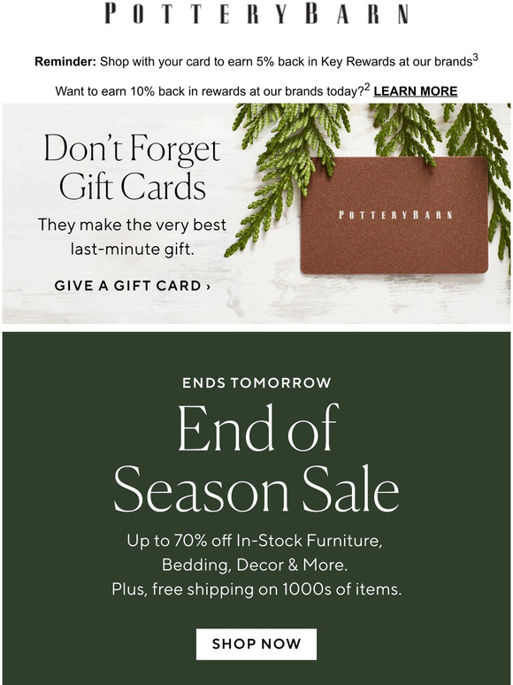 Pottery Barn Open for the perfect lastminute gift. Milled