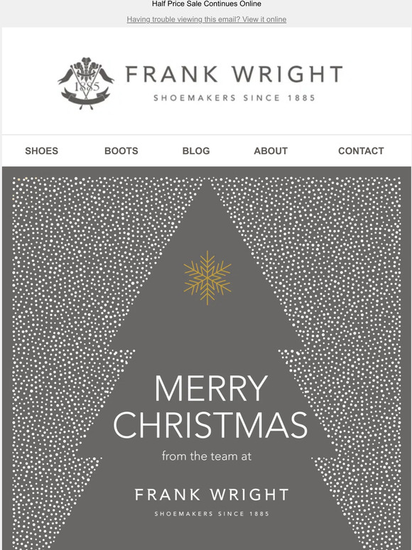 Merry Christmas From The Team At Frank Wright