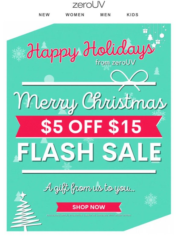 Merry Christmas! 🎄🎁 $5 OFF $15