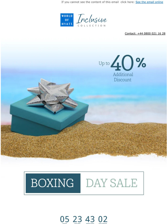 Boxing Day: Treat yourself to your next holiday!