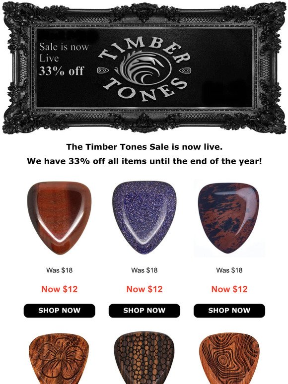 Timber Tones End of Year Sale