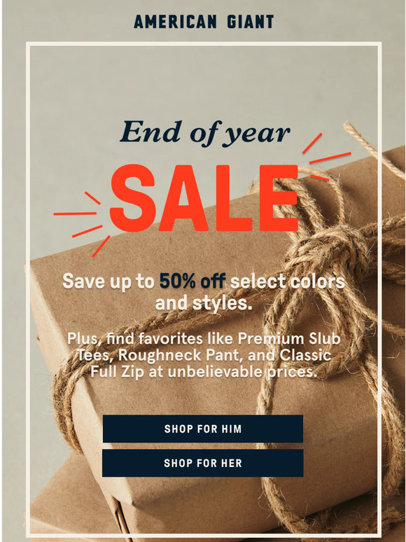 End of Year Sale: Up to 50% off