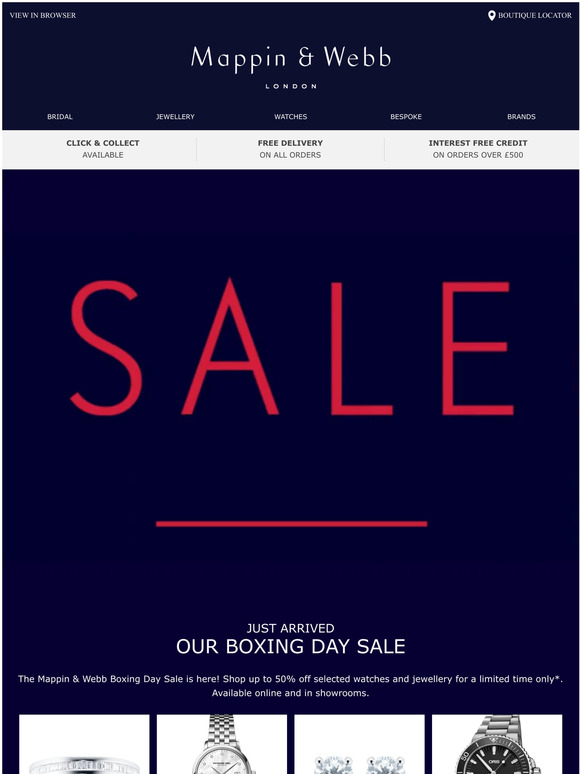 Boxing Day Sale! Shop up to 50% Off