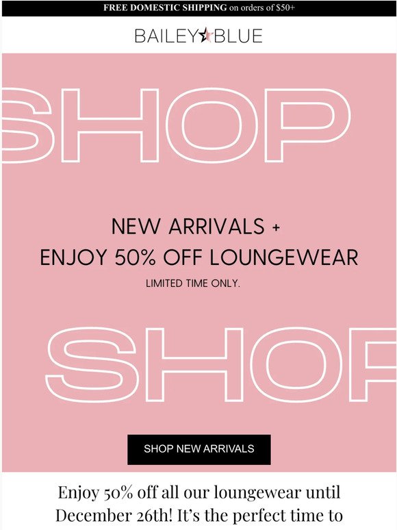 Lounge Around in Savings - 50% off Loungewear 💥