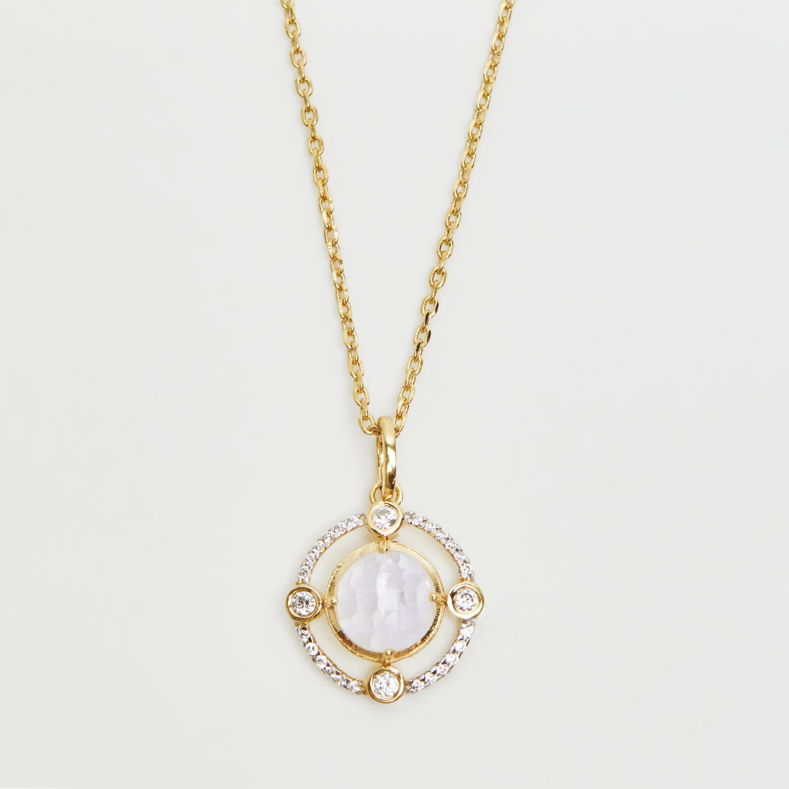 Image of Moonstone Compass Necklace
