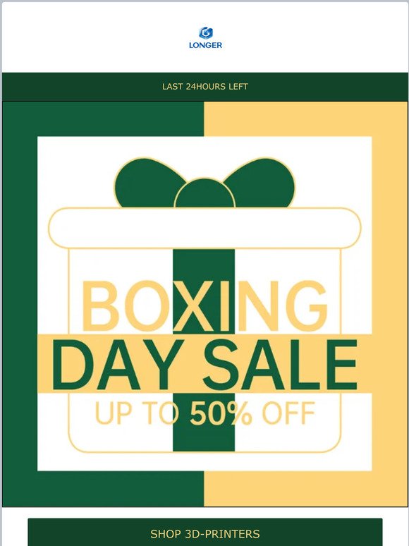 Boxing Day Saving: 24Hours Left🔔