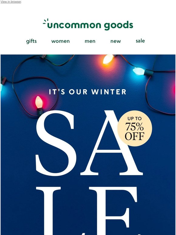 It's December 26!! Time for a SALE.