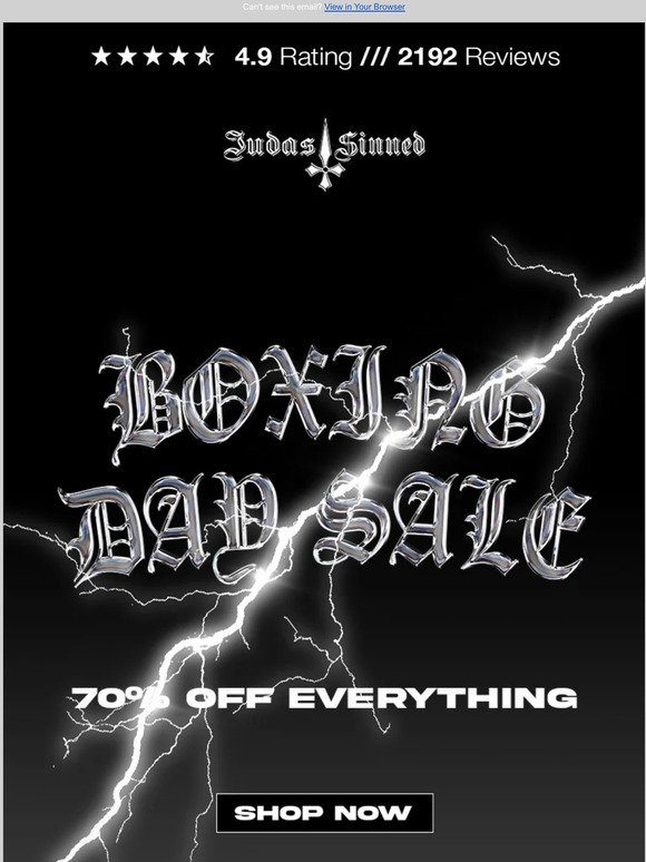 BOXING DAY SALE IS HERE ⚡