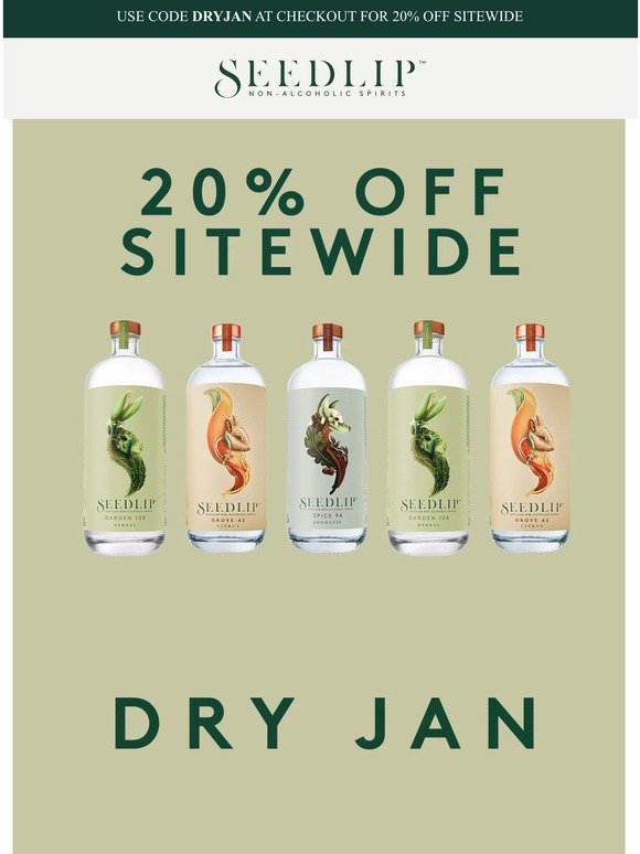Shop our Dry January sale!