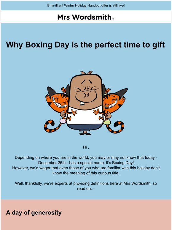 It’s Boxing Day! …What does that mean?