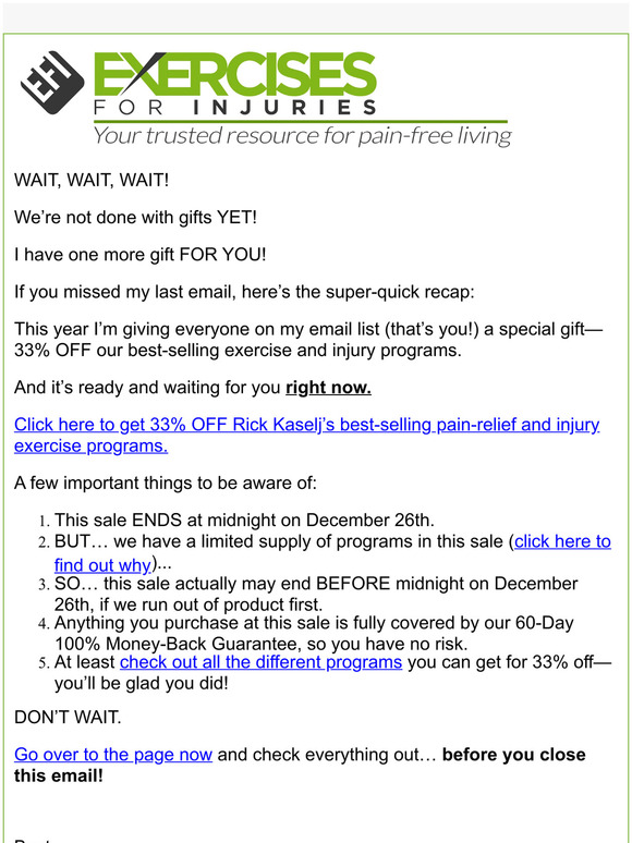 Exercisesforinjuries get your after christmas gift now milled