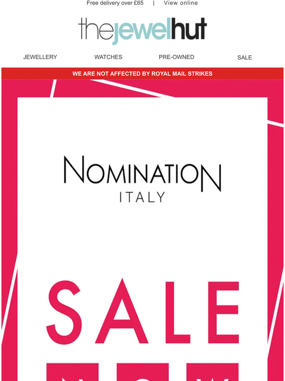 Nomination Sale is here, with up to 50% OFF Selected Items ❄
