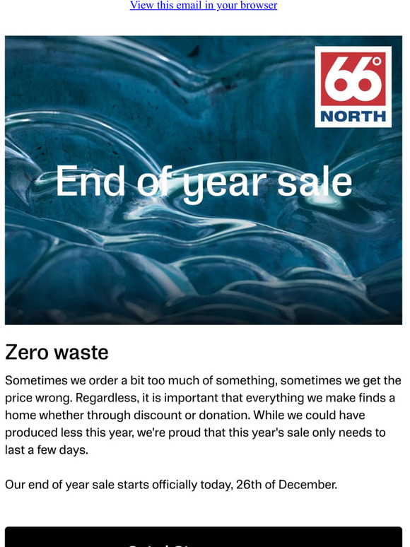 End of year sale
