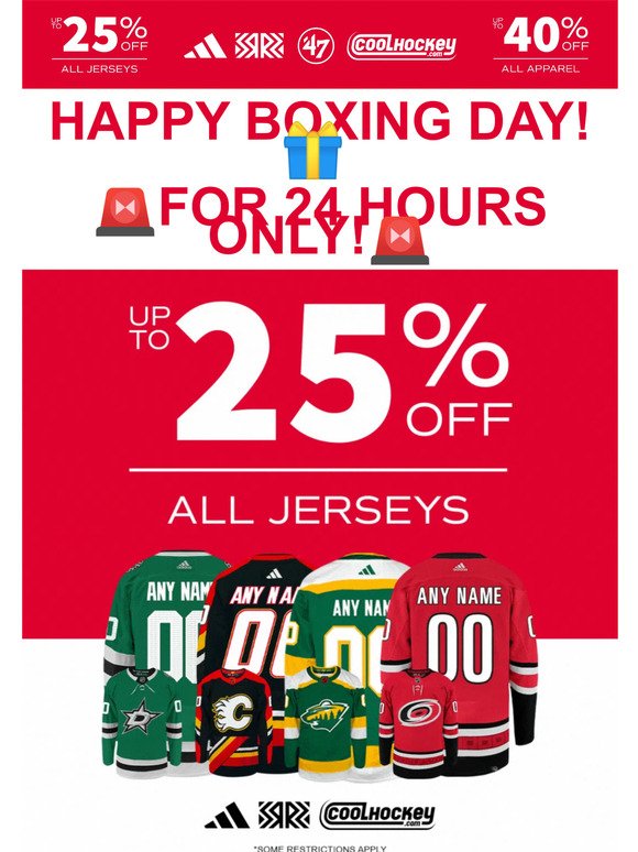 coolhockey: Wild Winter Classic Jerseys NOW AVAILABLE! Our Boxing Week Sale  Rolls On