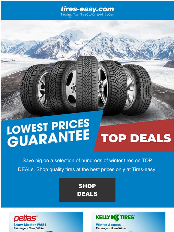 More than hundreds of tires on TOP DEALs this winter