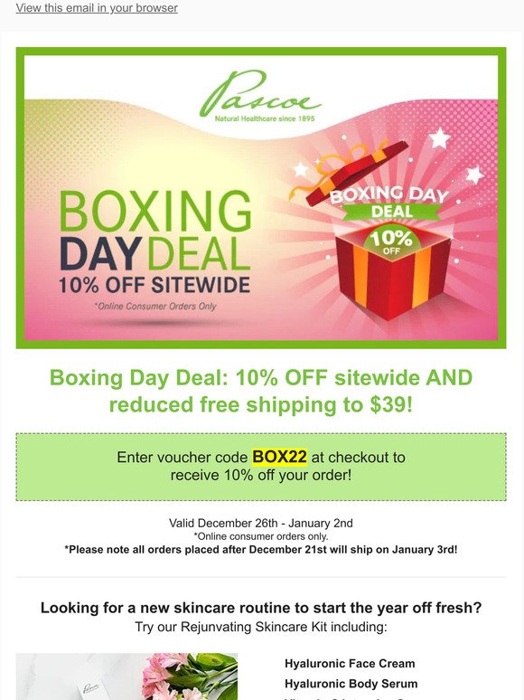 🎁 Boxing Day Deal! Valid until January 2nd!