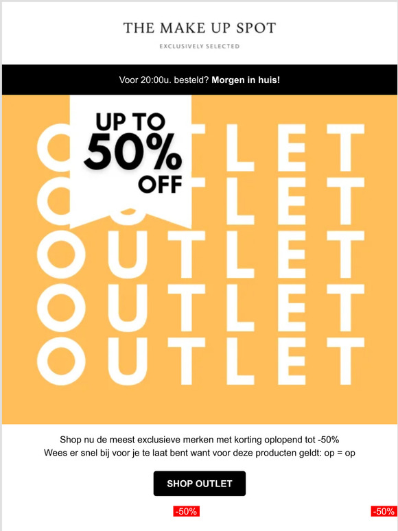 Onze OUTLET is geopend!🙌