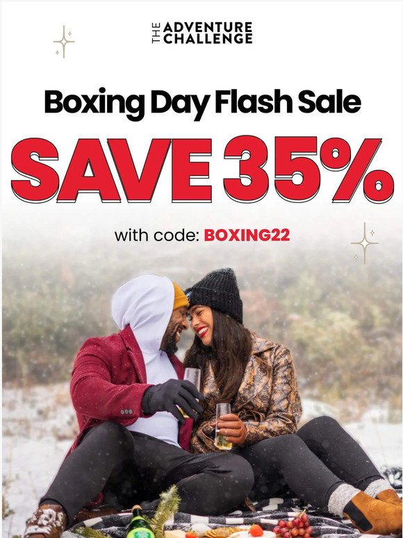 35% off for Boxing Day!