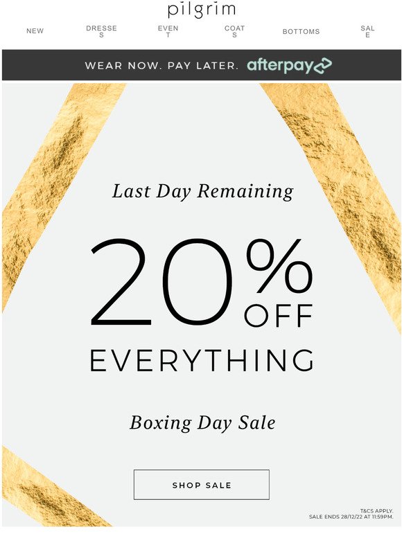 Last Day Remaining | 20% OFF EVERYTHING 🤩