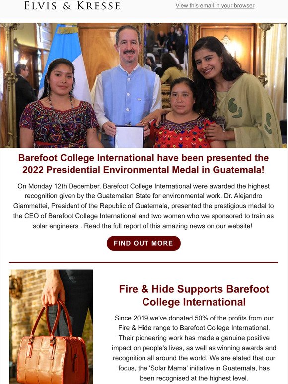 Incredible news from Barefoot College International!