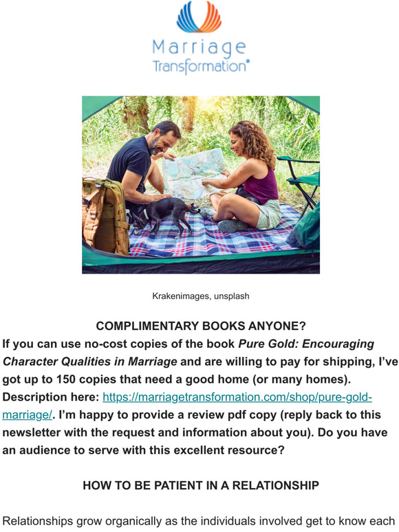 Patience in Relationships; Complimentary Books; Be Brave Intro
