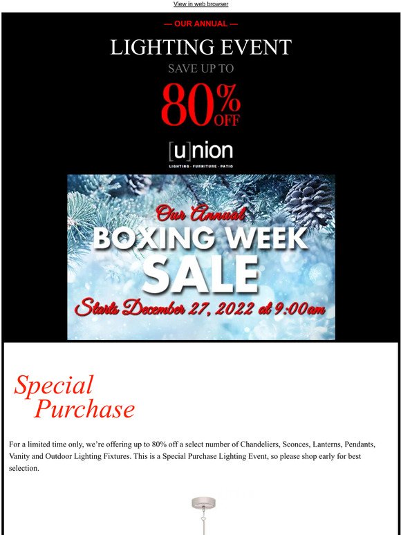 Boxing Week Special Event