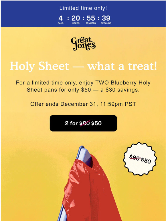 Great Jones A special Holy Sheet offer Milled