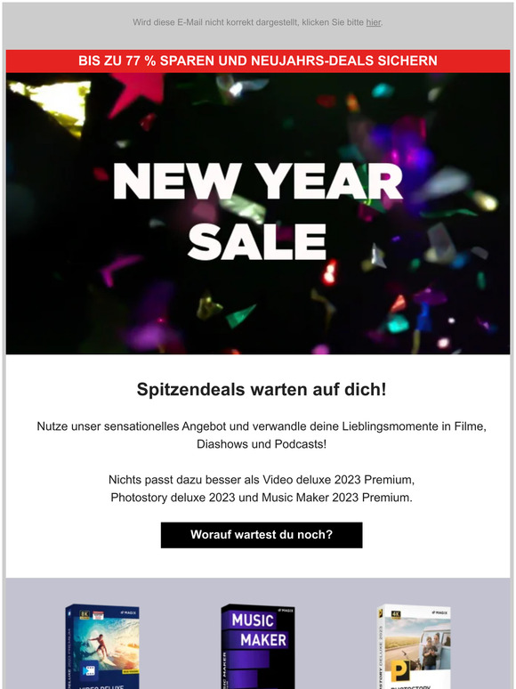 Neujahrs-Sale: Bestseller bis zu - 77 % !
