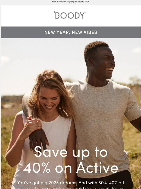 New Year, New Vibes: Get Moving with 30-40% Off All Active