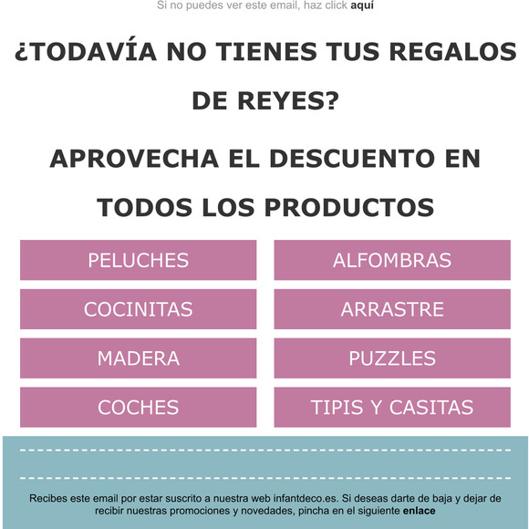 ⏰ Últimos días de descuento. ¡Adelanta tus compras de Reyes!