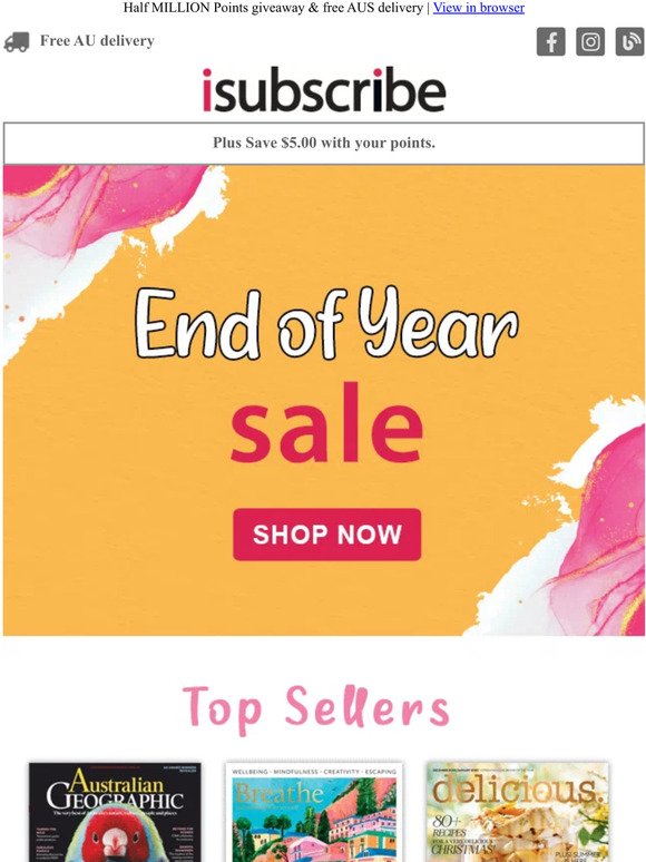 End of Year Sale… From $20