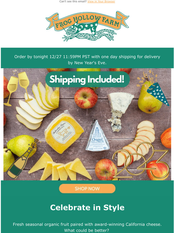 Frog Hollow Farm A Delicious Celebration! 🧀🥳🍐 Milled